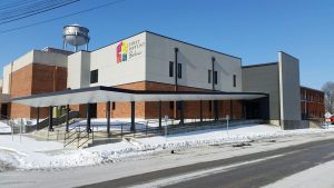 First Baptist Church Bolivar exterior with covered walkway