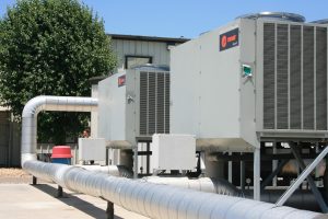 two commercial air conditioner units