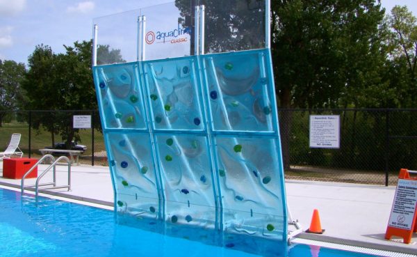 Sibley pool climbing wall