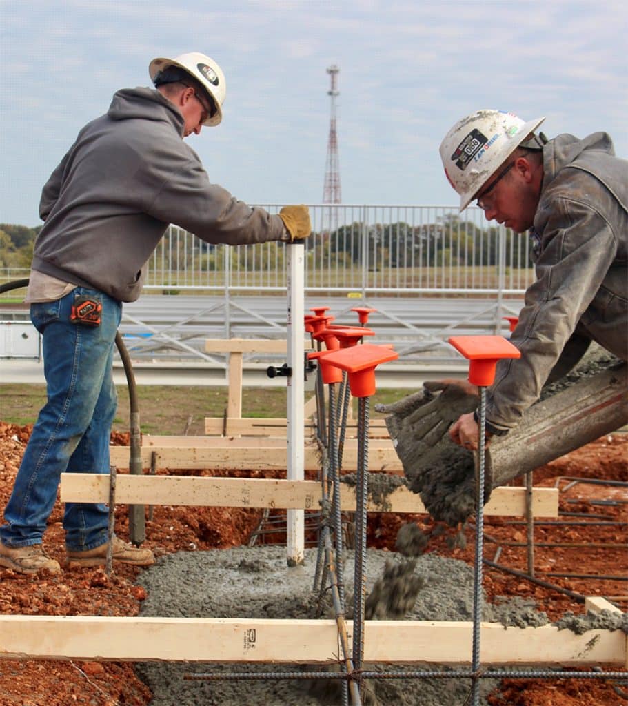 branco workers working on foundation
