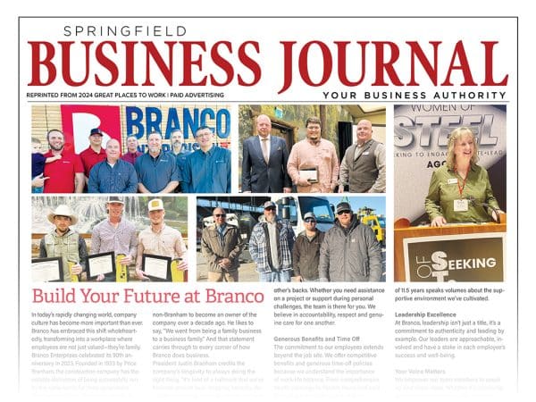 springfield business journal - build your future at Branco